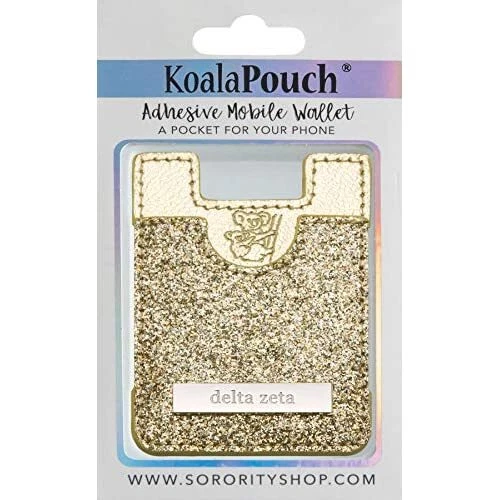 Delta Zeta - Glitter Koala Pouch (Gold)