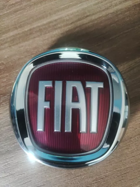 Fregio ORIGINALE Stemma Emblema Logo Fiat 500 Panda Punto Rosso Anteriore 95mm