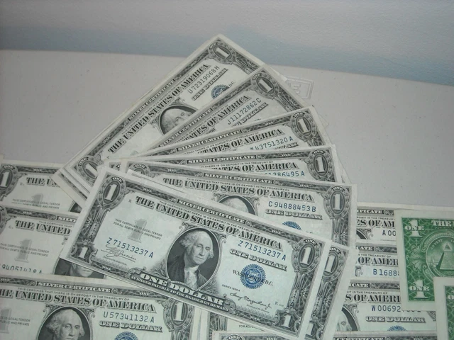 1935 1957 One Dollar Blue Seal Note Silver Certificate VG/VF LIGHTLY CIRCULATED+ 8