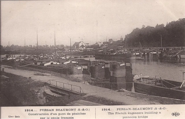 Cpa War Of 1914.18. Persan Beaumont. Le Pentiche Bridge Constuit 1914 .Be