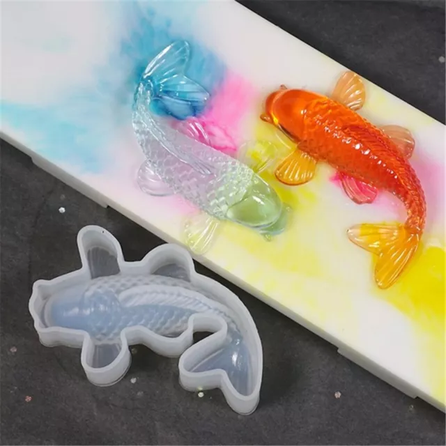 DIY Resin Casting Tool Jewelry Making Koi Fish Epoxy Mold Silicone Mould
