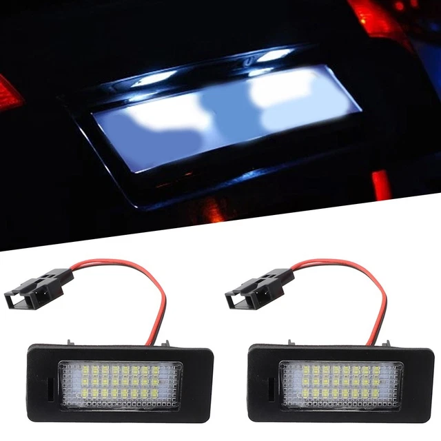 DONGMAO Lot De Lampes LED Plaque Immatriculation Pour Audi A3 A4 B6 B7 A5 A6 Q7 – 18 LED Canbus Sans Erreur