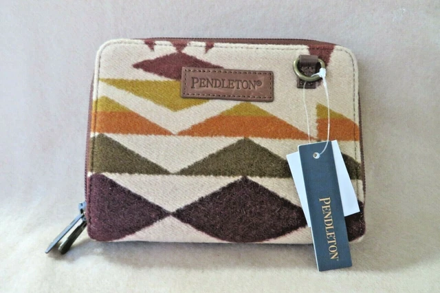 Nuovo Pendleton Lana & Portafoglio IN Pelle su Una Cinturino a Tracolla Borsetta