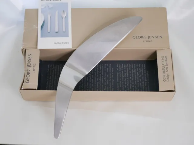 Georg Jensen Living Cake Server Arne Jacobsen Design Stainless Silver #5876K