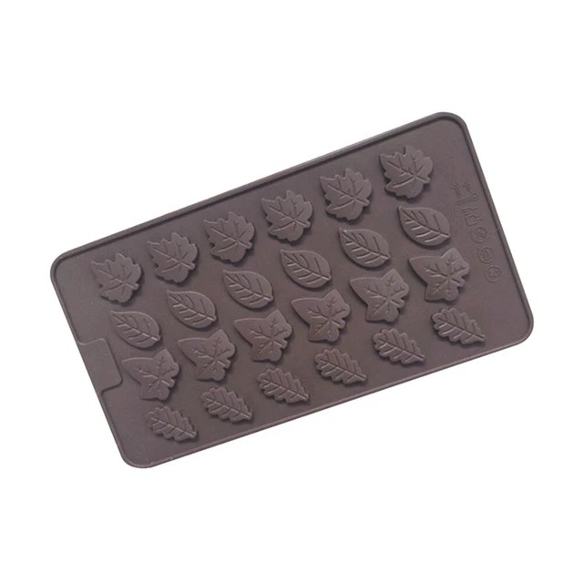 Topper torta 24 foglie silicone cioccolato stampo sottile fondente zucchero artigianale LT