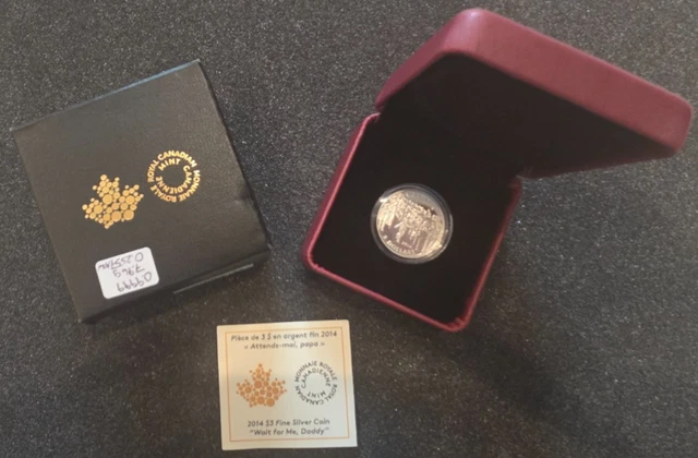 WAIT FOR ME, Daddy - 2014 Canada $3 Fine Silver Coin $48.10