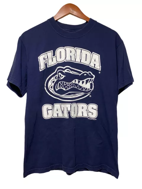 Vintage University Of Florida Gators Graphic Print T Shirt Size Medium Navy Blue