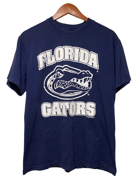 Vintage University Of Florida Gators Graphic Print T Shirt Size Medium Navy Blue