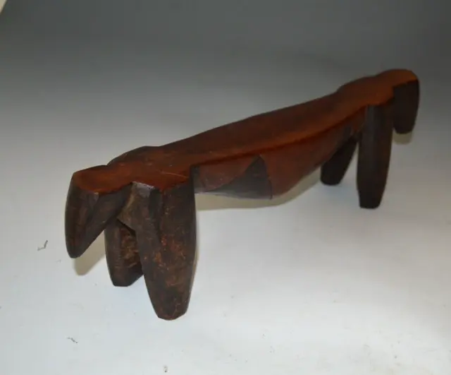 Nice vintage hard wood Zulu neck rest African tribal 2