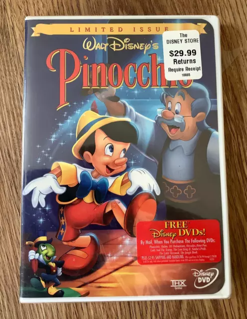 Pinocchio (DVD, 1999, Limited Issue) NEW FACTORY SEALED