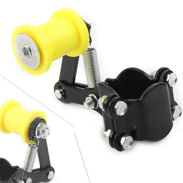 Motorcycle Yellow Aluminum Adjuster Chain Tensioner Bolt On Roller For Chopper