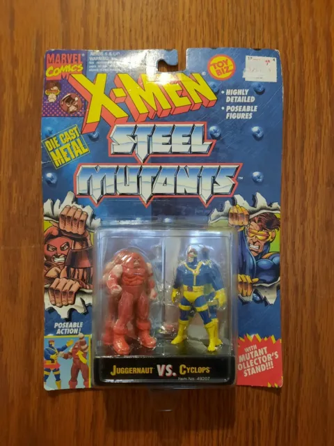 X-Men Steel Mutants Die Cast Metal JUGGERNAUT & CYCLOPS (Toy Biz, 1994)