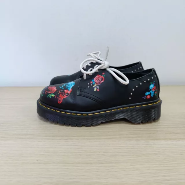 Dr martens serova black embroidered chunky flatform shoes shop