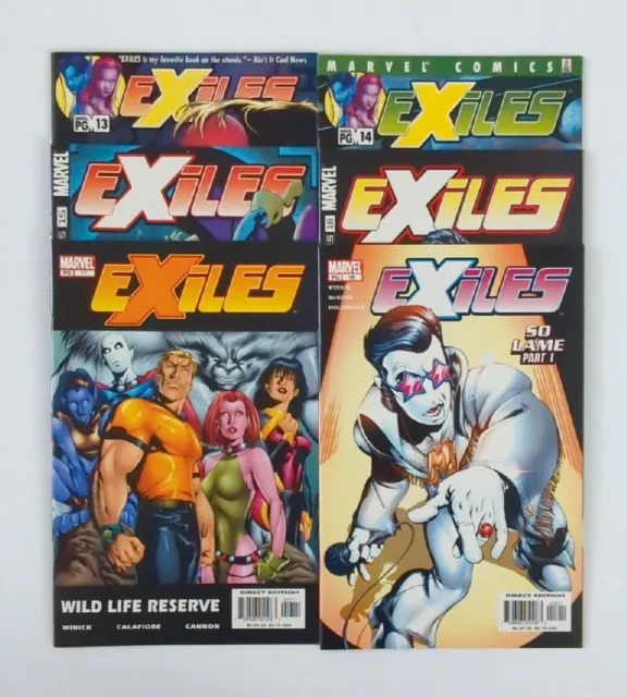Run Of 6 2002 Marvel Exiles Comics #13-18 VF/NM