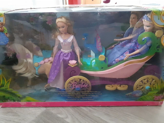 CALÈCHE POUPÉE BARBIE Princesse de l'île Merveilleuse neuve