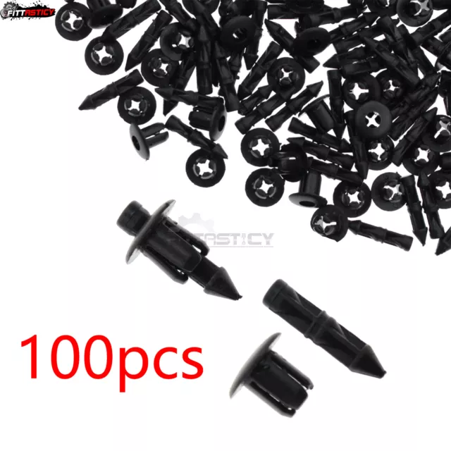 100x ATV Fairing Fender Clip Nylon Rivet For Suzuki GSXR 1300 1000 750 600 1100G