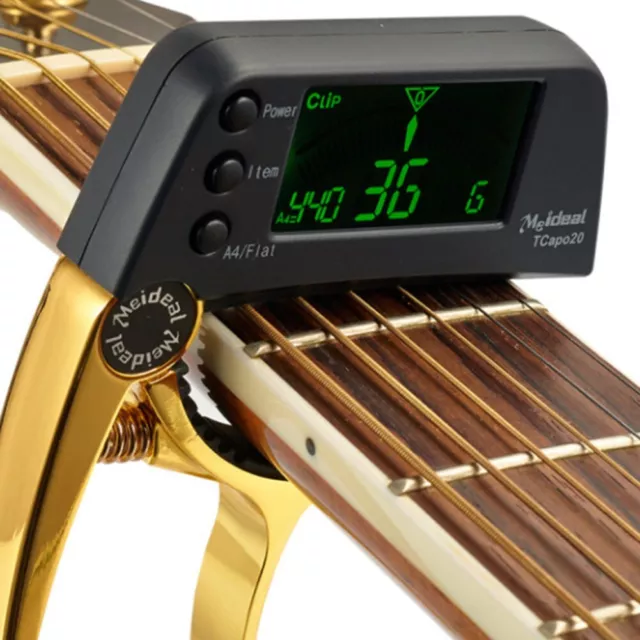 Meideal Multiuse Acoustic Electric Guitar Capo Tuner Premium Quality and Design