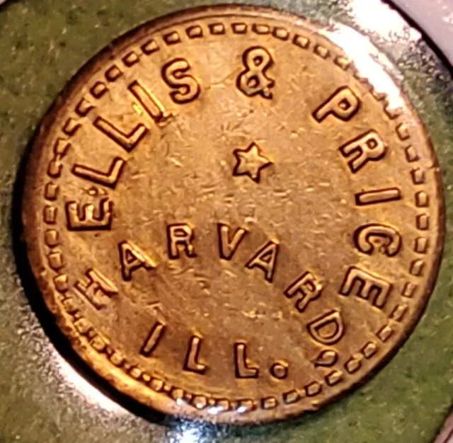 Harvard. Illinois. 1905- Ellis & Price. Gf 5C  .Trade Token