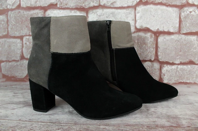 Bottines La Halle daim noir et gris T 39 / UK 5.5 TRES BON ETAT