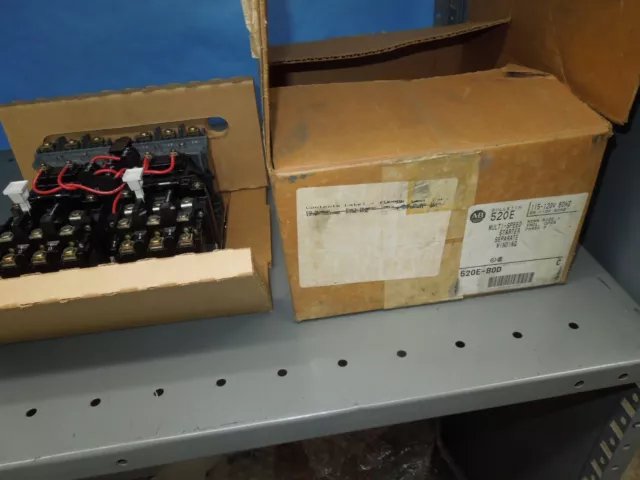 Allen Bradley 520E-B0D Size 1 Open Type Multi-Speed Starter 120V Coil Surplus