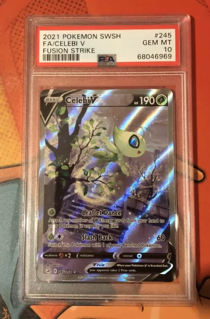 Celebi V 245/264 PSA 10 Gem Mint Fusion Strike Pokemon Card