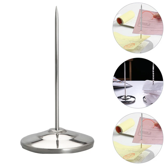 Desk Paper Spike Desktop Note Holder Menu Single Nail Holder Subpoena Fork