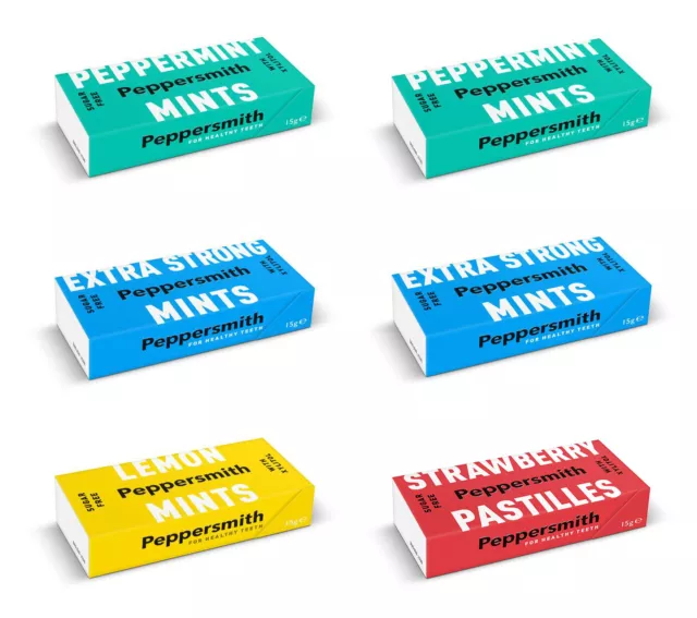 Peppersmith 100% Xylitol Mints – 12 Packungen x 15g - Zucker Frei