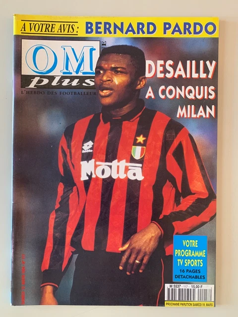 MARSEILLE OM PLUS MAGAZINE SUPPORTERS N°116 5 MARS 1994 DI MECO