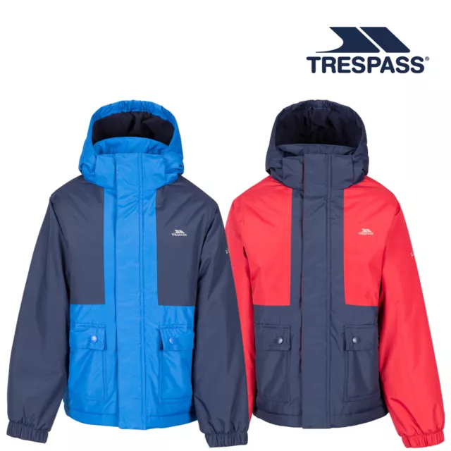 Chaqueta impermeable para niños Trespass riesgo con capucha extraíble