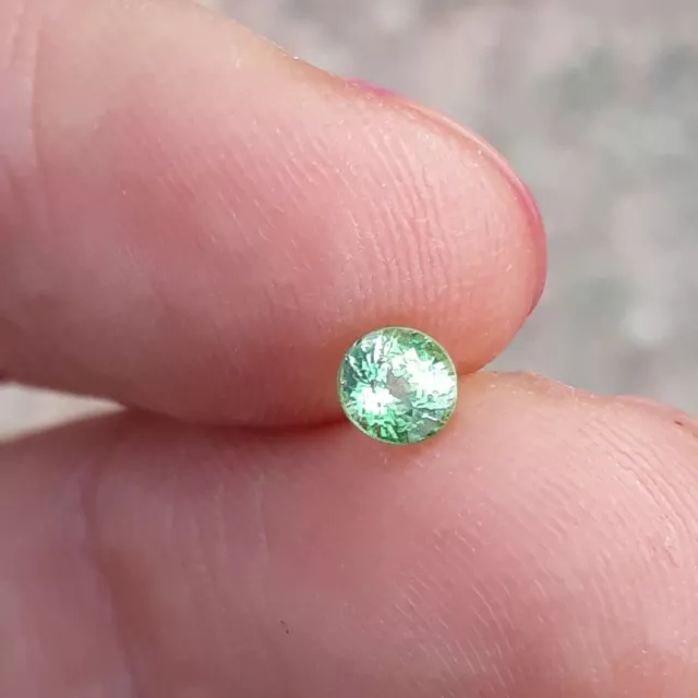 tsavorite naturelle pierre précieuse 0.2ct dia 3.5mm Ronde belle piece