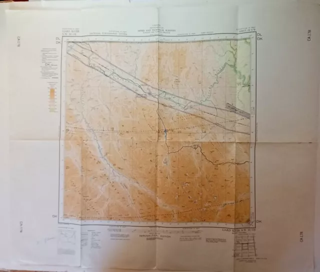 Canadian Dept of Mines & Resources Liard River Aeronautical Map Sept 1970