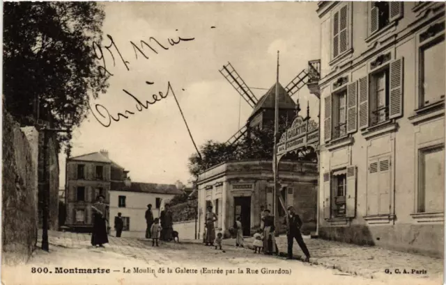 CPA AK PARIS 18e Le Moulin de la Galette. Entrée par la Rue Girardon (534375)