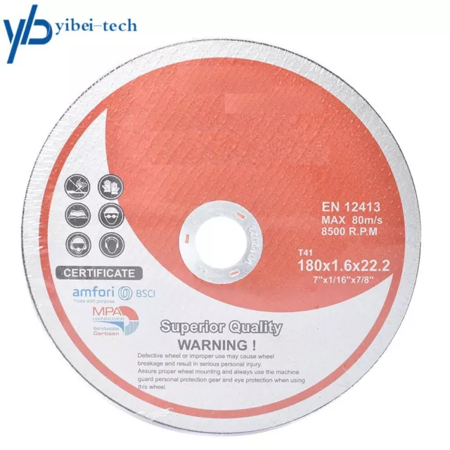 100Pcs 7"×1/16"×7/8" Cut-off Wheel Metal Stainless Steel Cutting Discs