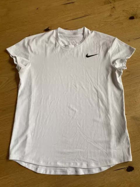 NIKE Court Tennis Shirt 2022, Gr. M, Alcaraz, Sinner, Weiß, Top-Zustand