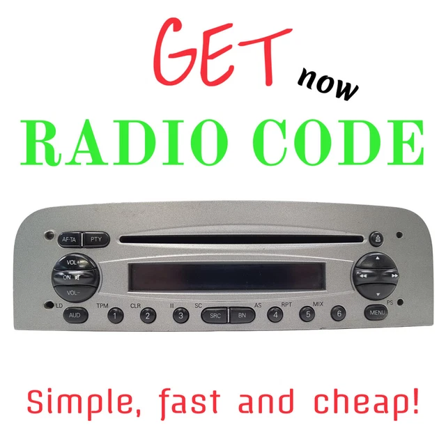 ALFA ROMEO 147 Radio Cd Stereo Head Unit Gt Security Code 937 947 Car
