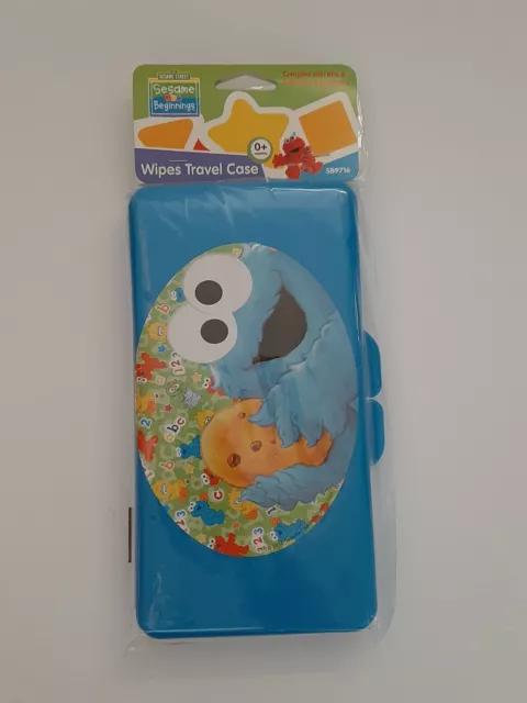 Sesame Street WIPES TRAVEL CASE Blue COOKIE MONSTER