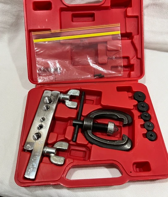 Double & Single Flaring Tool Kit for Brake Line and Brass Tubing Tool