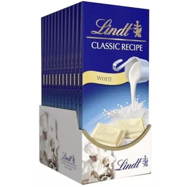 4 bars Lindt White Chocolate with Almonds Classic Recipe 5.3oz. 02-29-2024