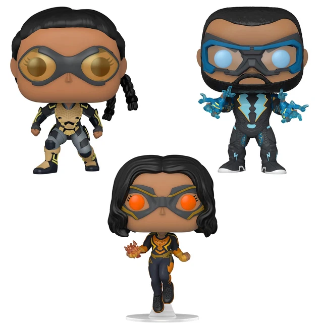 Funko Pop Lotto Pacchetto Di 3 Dc Nero Lightning,Lightning,Thunder