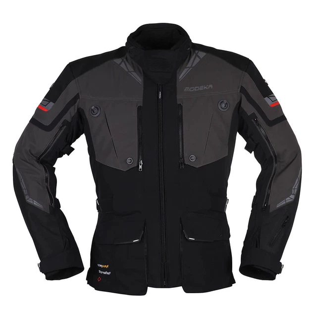 Moto Modeka Panamericana II Giacche Tessuto Uomo (Nero/Grigio Scuro) TG:XXL