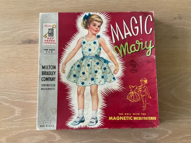 Vintage Milton Bradley MAGIC MARY Paper Doll Set uncut  1955