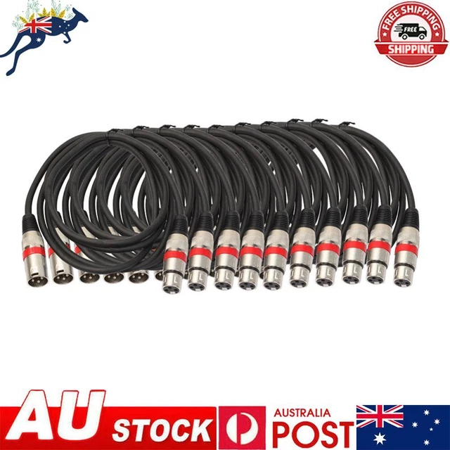 10pcs Stage Light Signal Cable Durable 3 Pin for Power/Headphone Amplifier Mixer