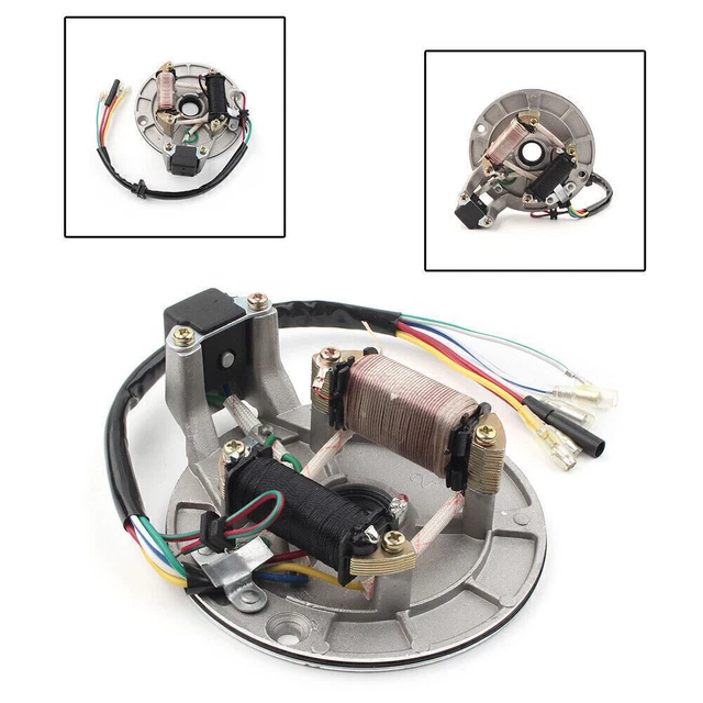 Piastra Statore Magneto 70cc 90cc 110cc 125cc Sporcizia ATV Go Kart Cinese 2 Bobine