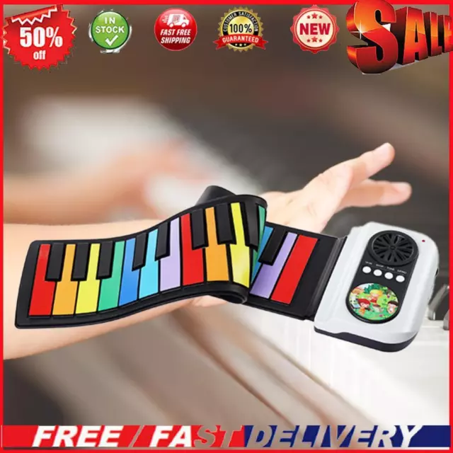 49 Keys Flexible Roll Up Piano Soft Silicone Educational Toys Gift for Children