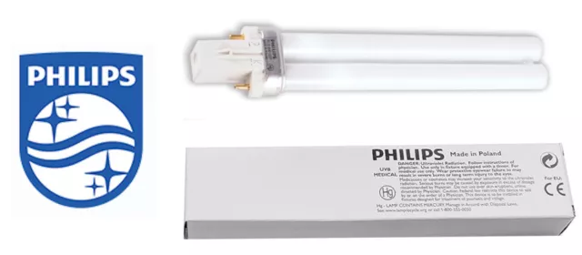 Lampe fluorescente UVB 311nm Philips 9W/01/2p Ekzem, Psoriasis, Vitiligo, Acne 3