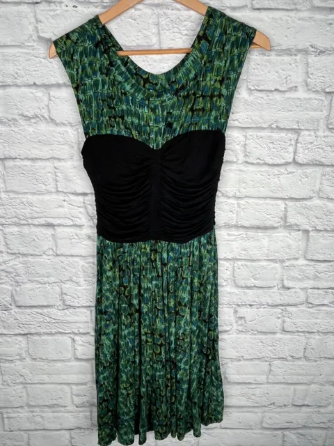 TRACY REESE PLENTY Anthropologie Women's Green Bustier Frock Dress NWT Medium