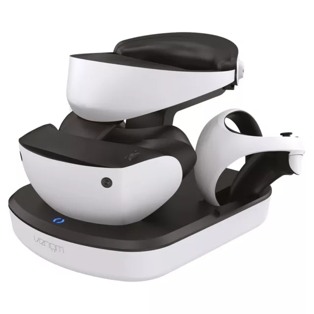 Controller Charging Station For Psvr2, Ps5 Vr2 Dual Charging Base With  Display Light & Headset Display Stand