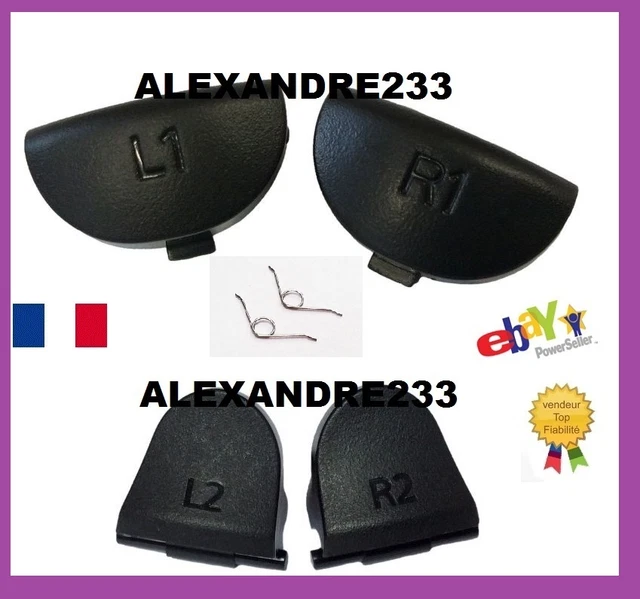 Kit Réparation Boutons L2 R2 Pour Manette PS4 DualShock 4 - Lot De Pièces Neuves - Compatible Sony