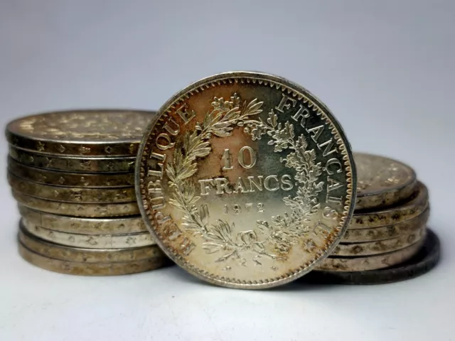 France - 16 x 10 francs argent type Hercule 1974/79 - TTB