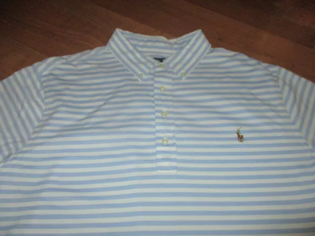 Mens Polo Ralph Lauren Short Sleeve Knit Oxford Polo Shirt Size Xlt Tall